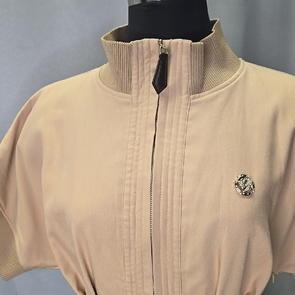L'atiste Khaki Belted Dress with Pockets Utility or Safari Style Dress Size M - Picture 3 of 15